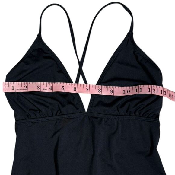 Athleta Black Criss Cross Strappy Back Moderate Coverage One Piece Swimsuit - Picture 11 of 12